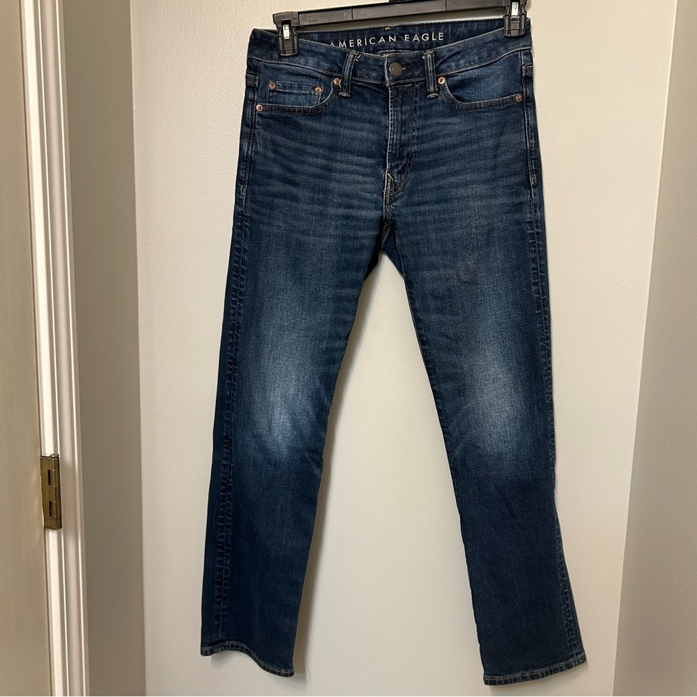 American Eagle Medium Wash Mid-Rise 90's Straight Leg Denim Jeans Women's 29/30